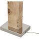 Cahill 63 inch 9 watt Natural Burl with Polished Nickel Floor Lamp Portable Light