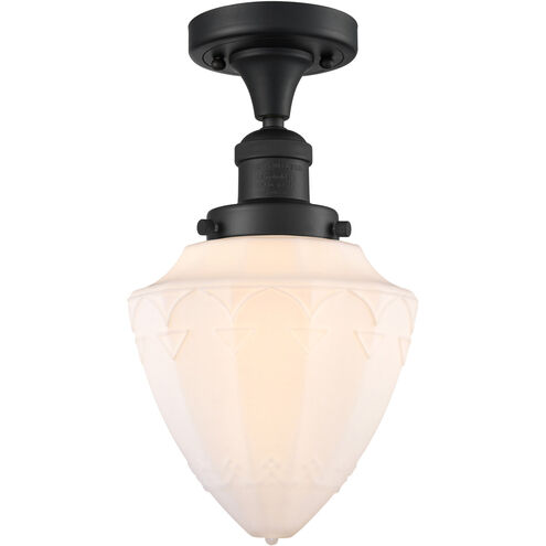 Franklin Restoration Bullet LED 7 inch Matte Black Semi-Flush Mount Ceiling Light