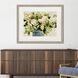 Hydrangeas in Vase Green and White and Blue Framed Art
