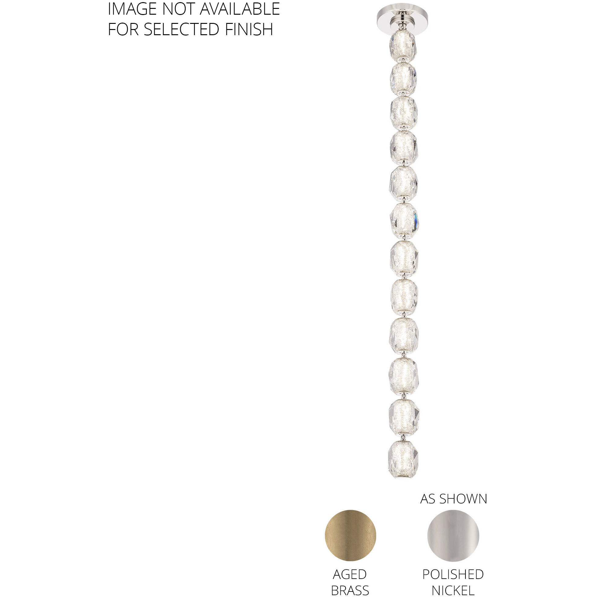 Forever Seduction LED 44.5 inch Aged Brass Modular Pendant Ceiling Light, Remote Driver