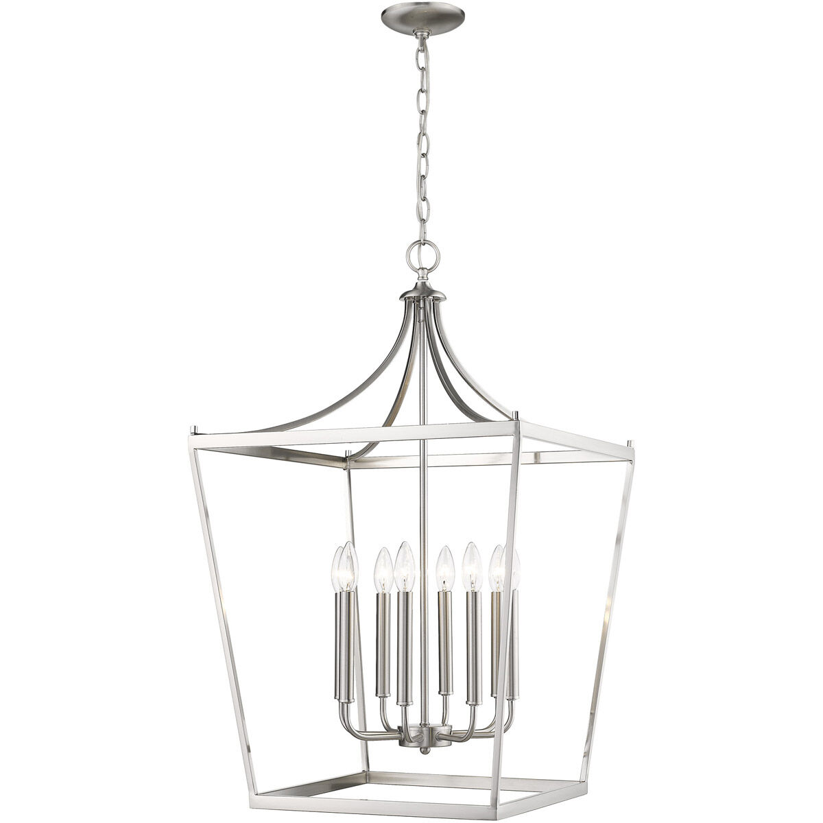 Kennedy 8 Light 20 inch Satin Nickel Chandelier Ceiling Light