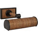 Chapman & Myers Halwell 8 watt 8 inch Bronze and Natural Woven Rattan Picture Light Wall Light