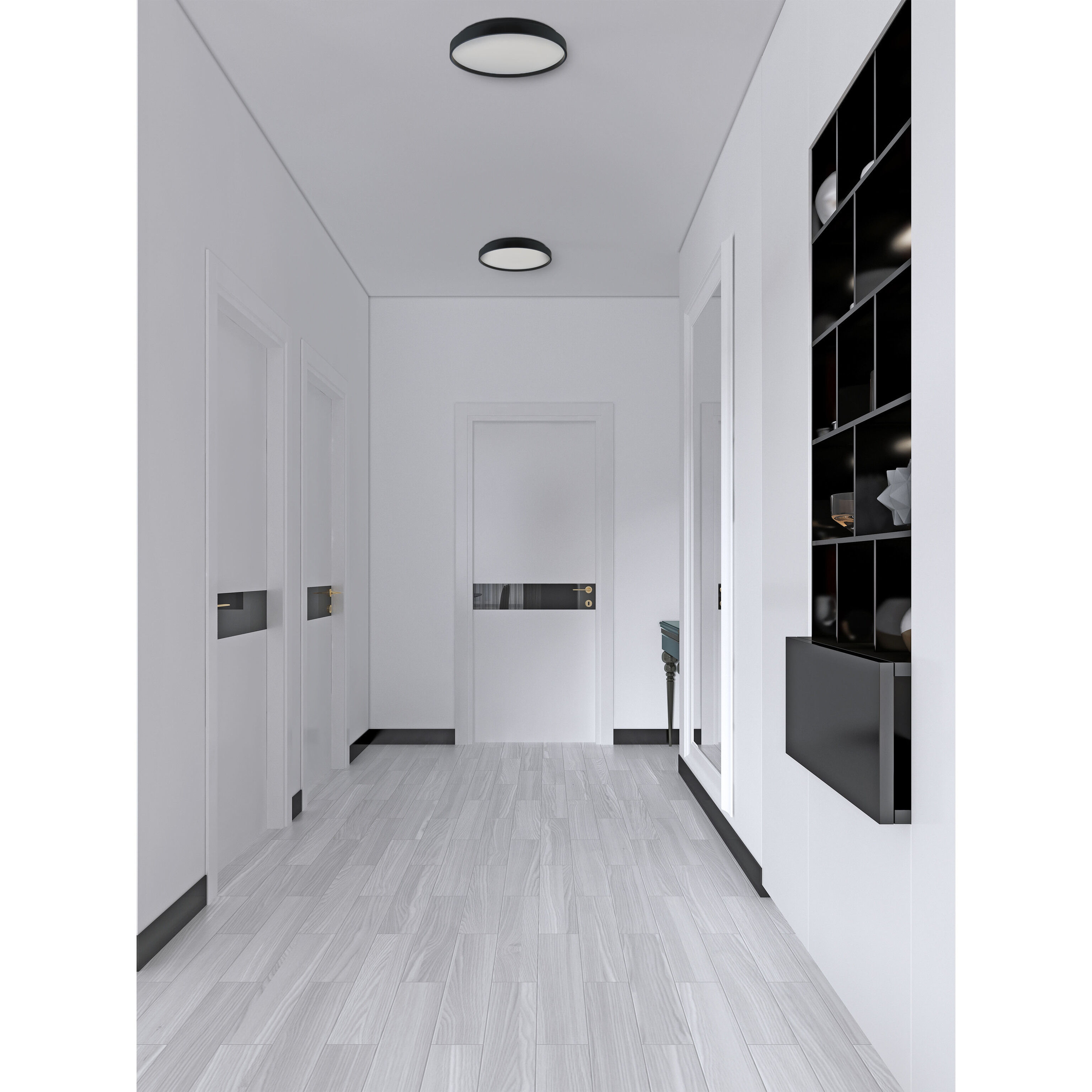 Tambourine LED 13 inch Black Flush Mount Ceiling Light