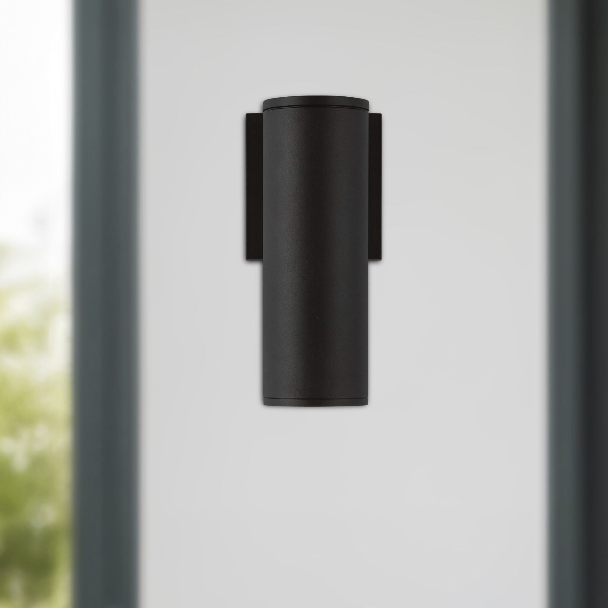 Lorna LED 9 inch Black Exterior Wall Sconce