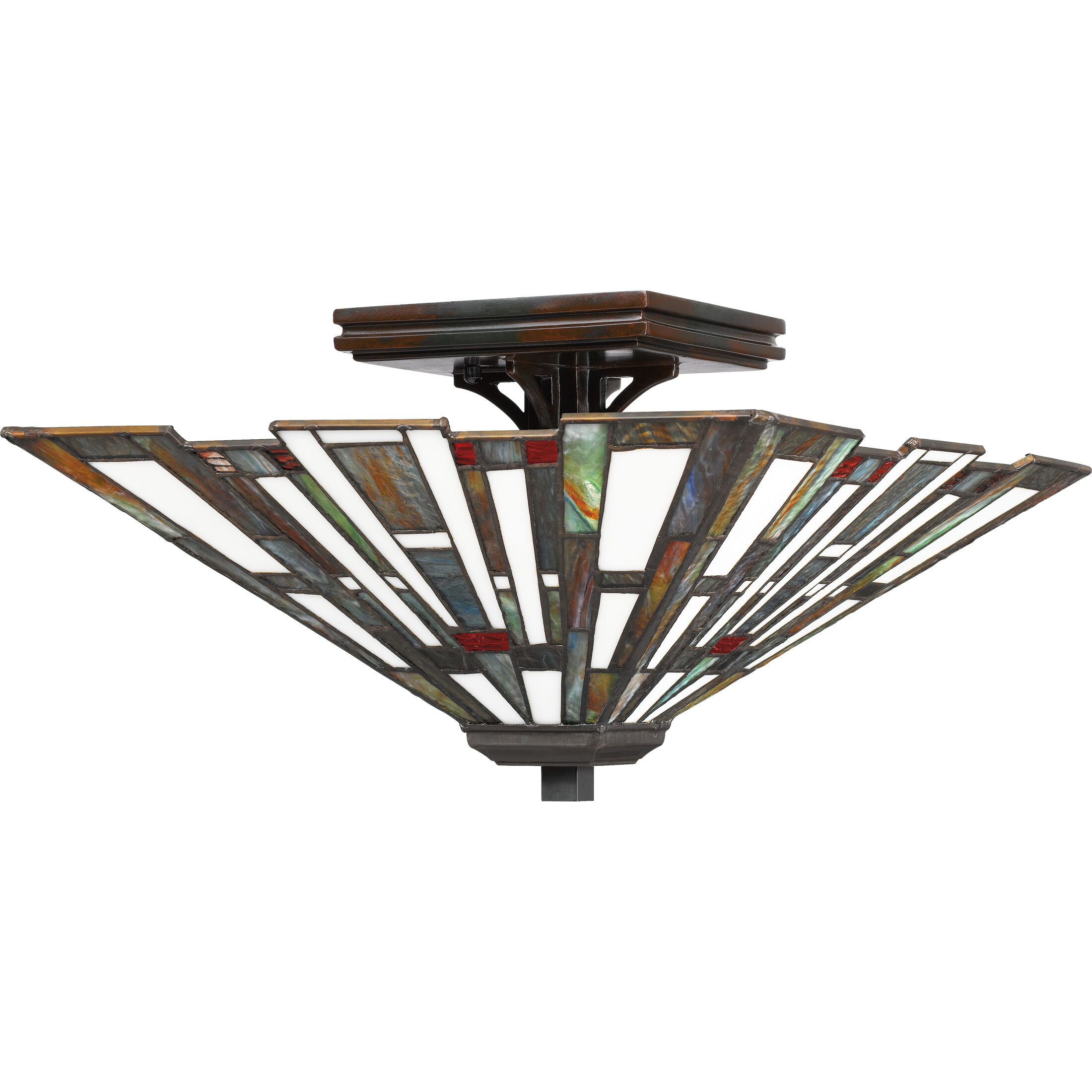 Maybeck 2 Light 15 inch Valiant Bronze Semi-Flush Mount Ceiling Light