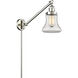 Bellmont 35 inch 3.5 watt Satin Nickel Swing Arm Wall Light in Brushed Satin Nickel, Clear Glass, Franklin Restoration