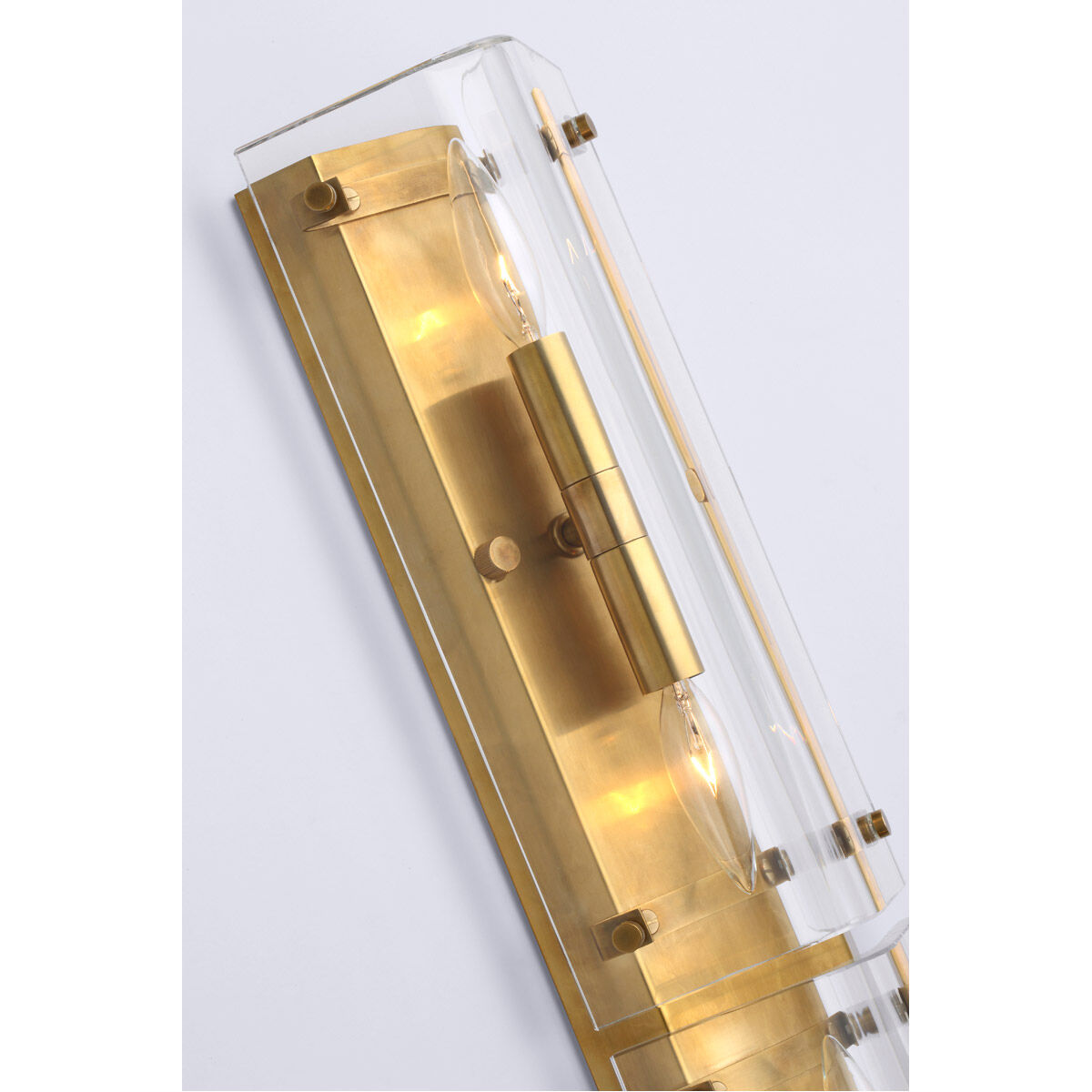 AERIN Clayton LED 5.5 inch Crystal and Hand-Rubbed Antique Brass Sconce Wall Light