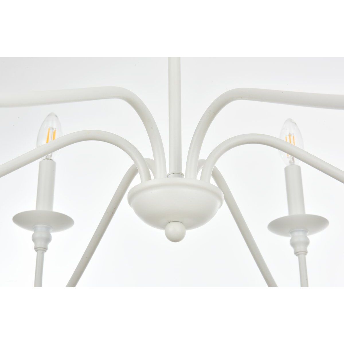Rohan 6 Light 36 inch White Chandelier Ceiling Light