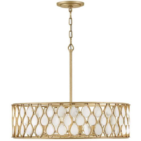 Estie 6 Light 28 inch Piastra Gold Interior Hanging Ceiling Light