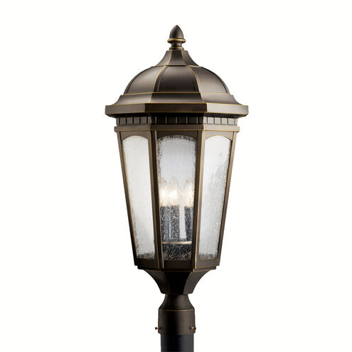 Courtyard 3 Light 27 inch Rubbed Bronze Outdoor Post Lantern