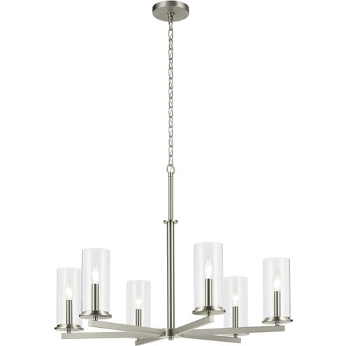 Crosby 6 Light Brushed Nickel Chandelier Ceiling Light