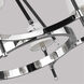 Katie 6 Light 32 inch Polished Nickel / Black Leather Chandelier Ceiling Light
