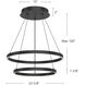 Cerchio LED 23.63 inch White Chandelier Ceiling Light