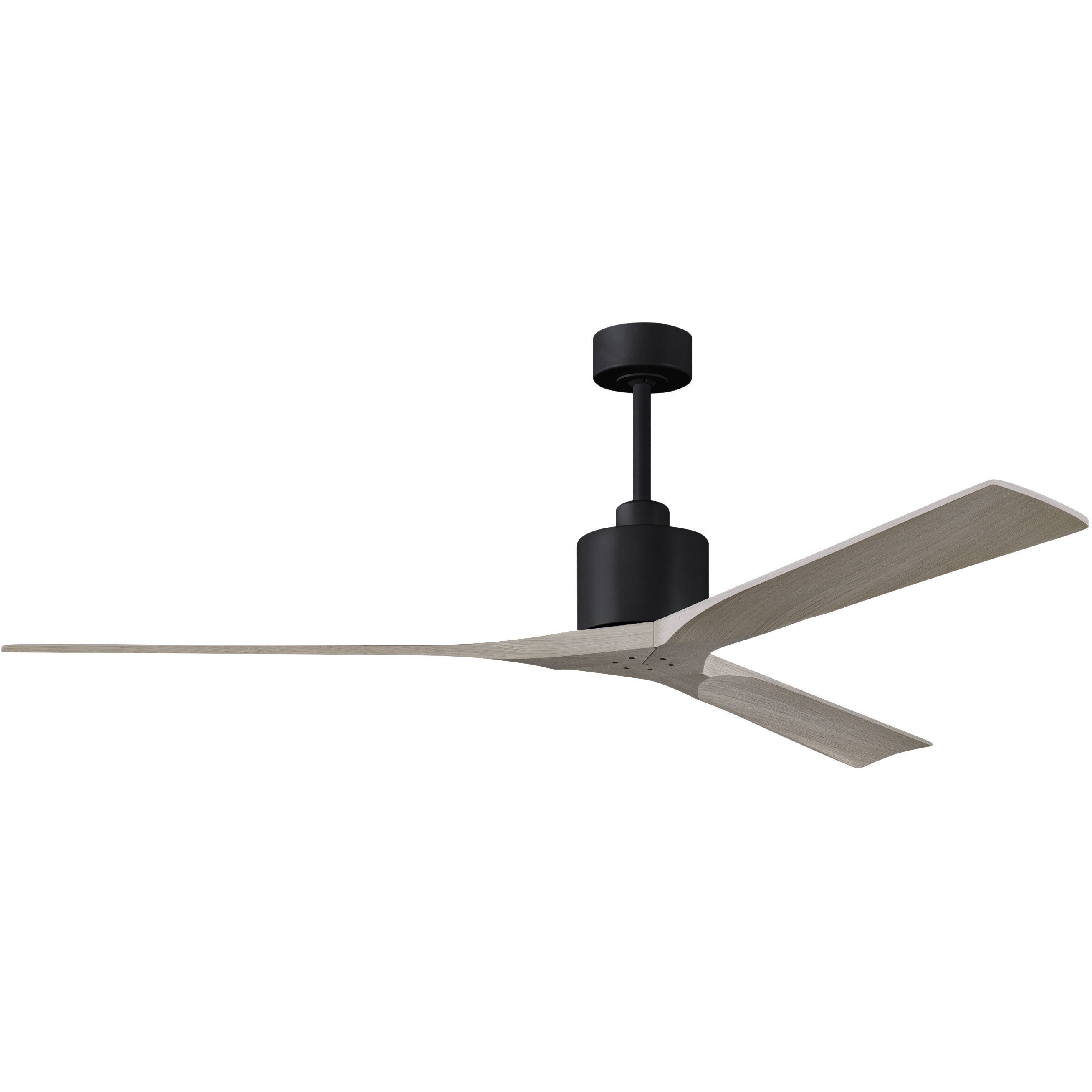 Atlas Nan XL 72 inch Matte Black with Gray Ash Tone Blades Ceiling Fan