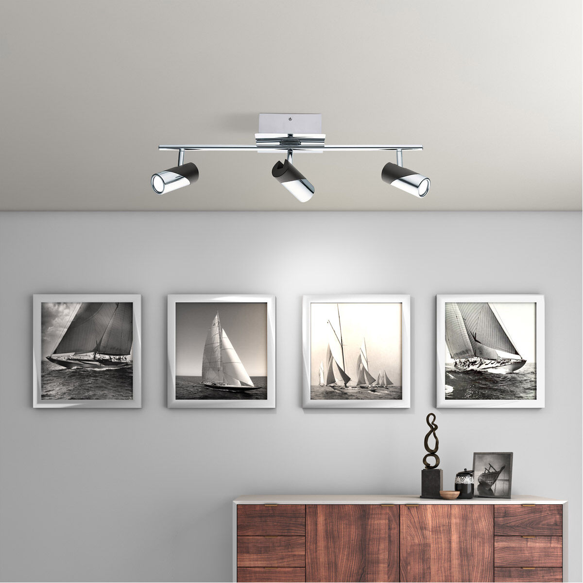 Bernedo 3 Light Chrome Track Light Ceiling Light