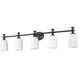 Orion 5 Light 40.25 inch Matte Black Bath Vanity Light Wall Light