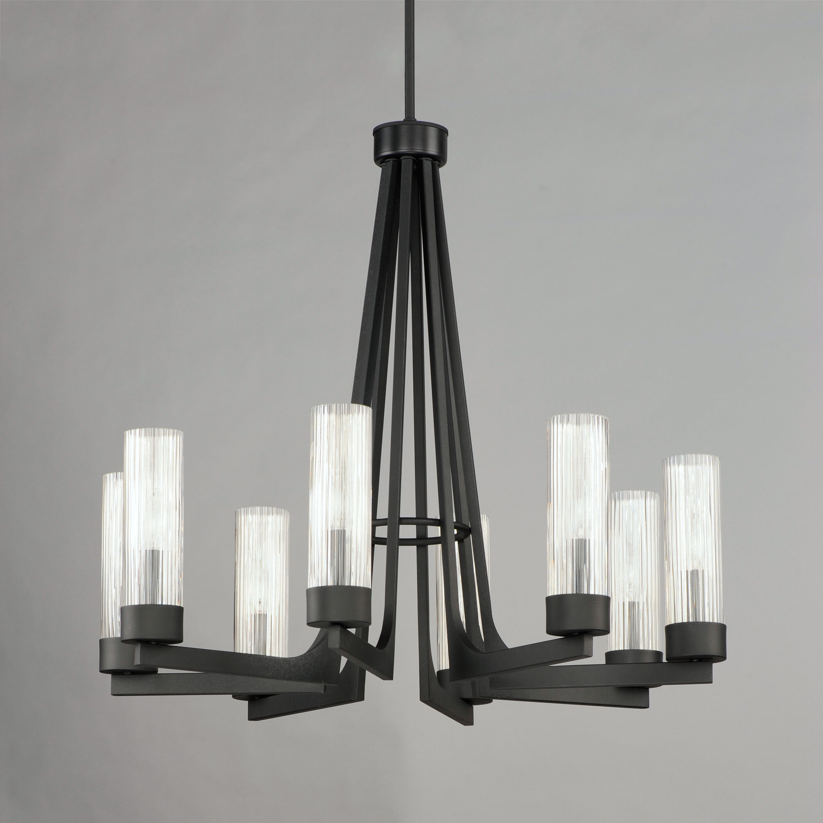 Delos 8 Light 30 inch Anthracite Chandelier Ceiling Light