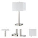 Signature 30 inch 60 watt Brushed Steel Table Lamp Portable Light