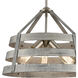 Brigantine 3 Light 18 inch Weathered Driftwood and Satin Nickel Chandelier Ceiling Light