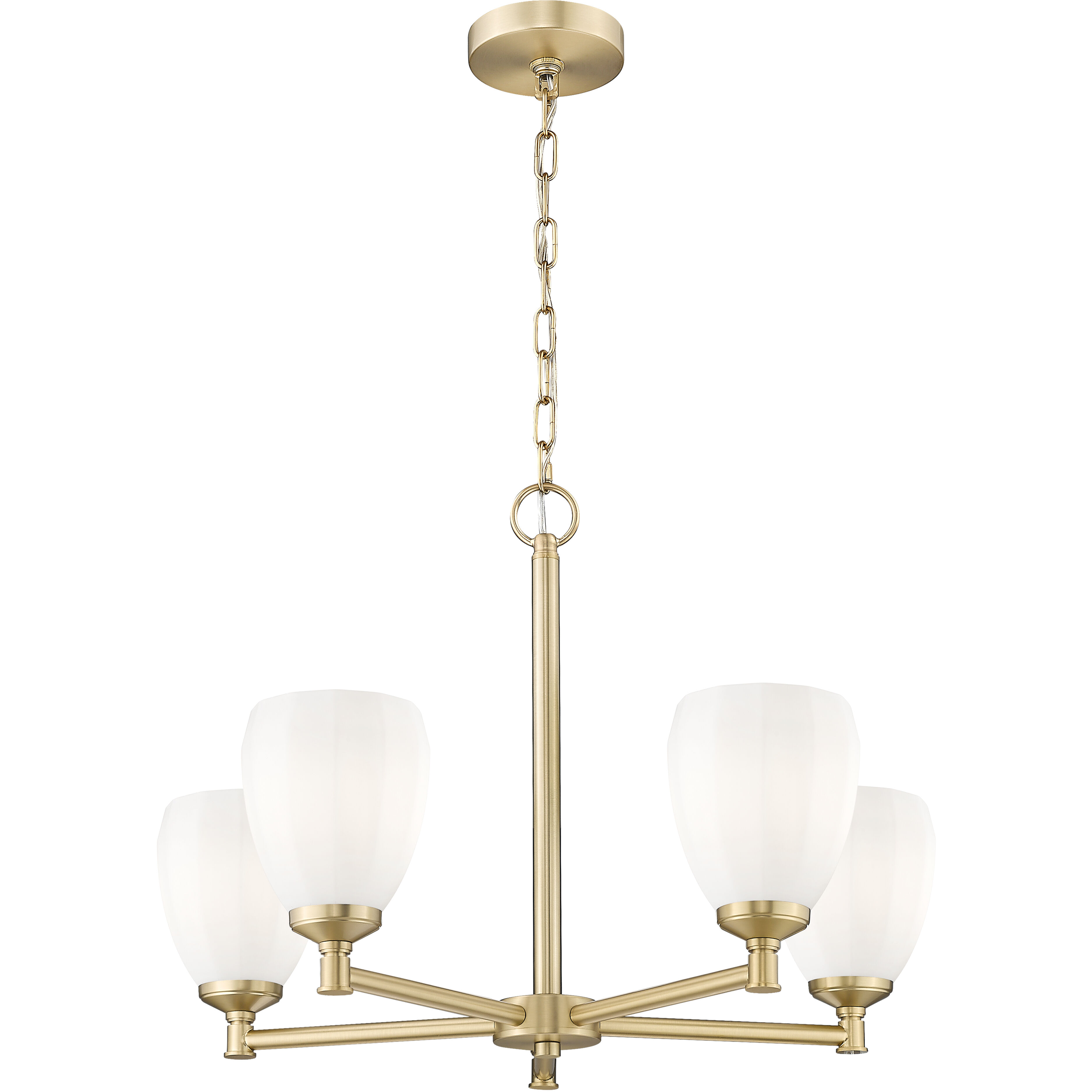 Oren 5 Light 25 inch Modern Gold Chandelier Ceiling Light