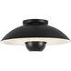 Umbra 1 Light 14 inch Black Semi-Flush Mount Ceiling Light in Steel Shade