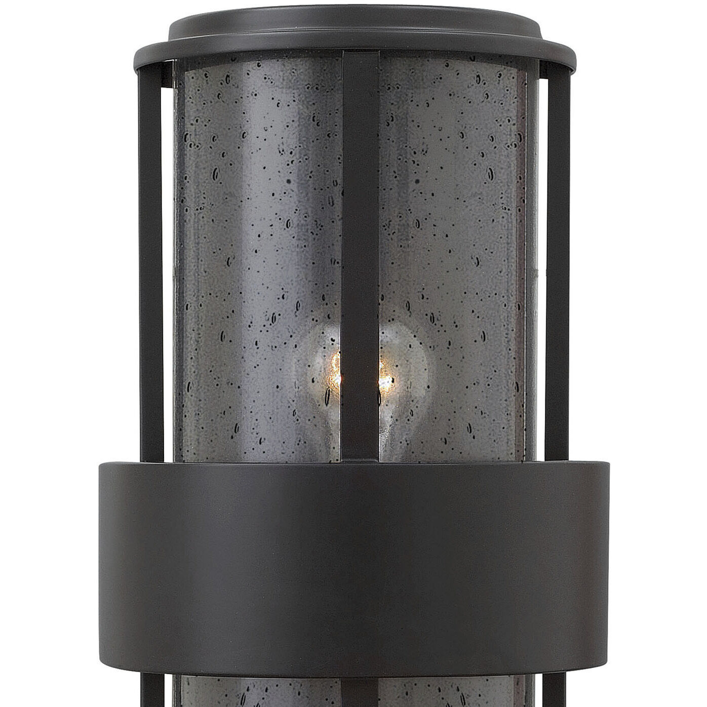 Saturn Outdoor Wall Mount Lantern in Satin Black, Large