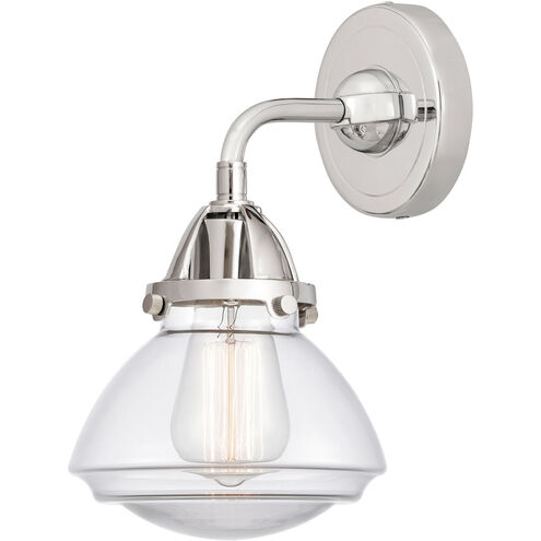 Nouveau 2 Olean LED 7 inch Polished Chrome Sconce Wall Light in Clear Glass