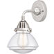 Nouveau 2 Olean LED 7 inch Polished Chrome Sconce Wall Light in Clear Glass