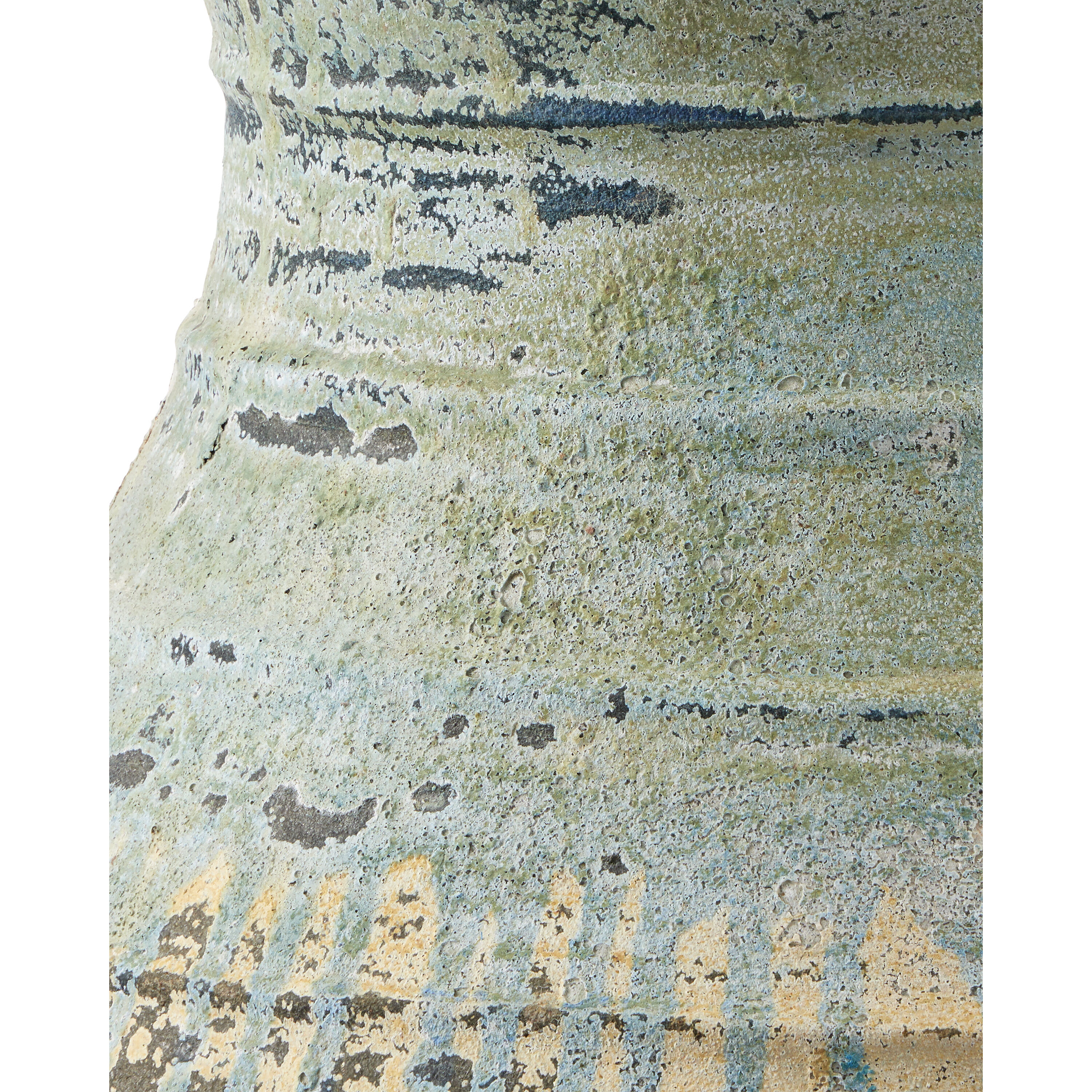 Ragusa Antique White/Blue Drip Outdoor Urn, Large