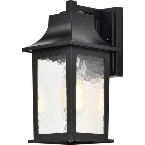 Stillwell 13 inch Matte Black Outdoor Wall Lantern, Small