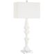 Mayme 37.5 inch 150 watt Matte White and Crystal Table Lamp Portable Light