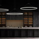 Luna LED 62 inch Bright Satin Aluminum Pendant Ceiling Light