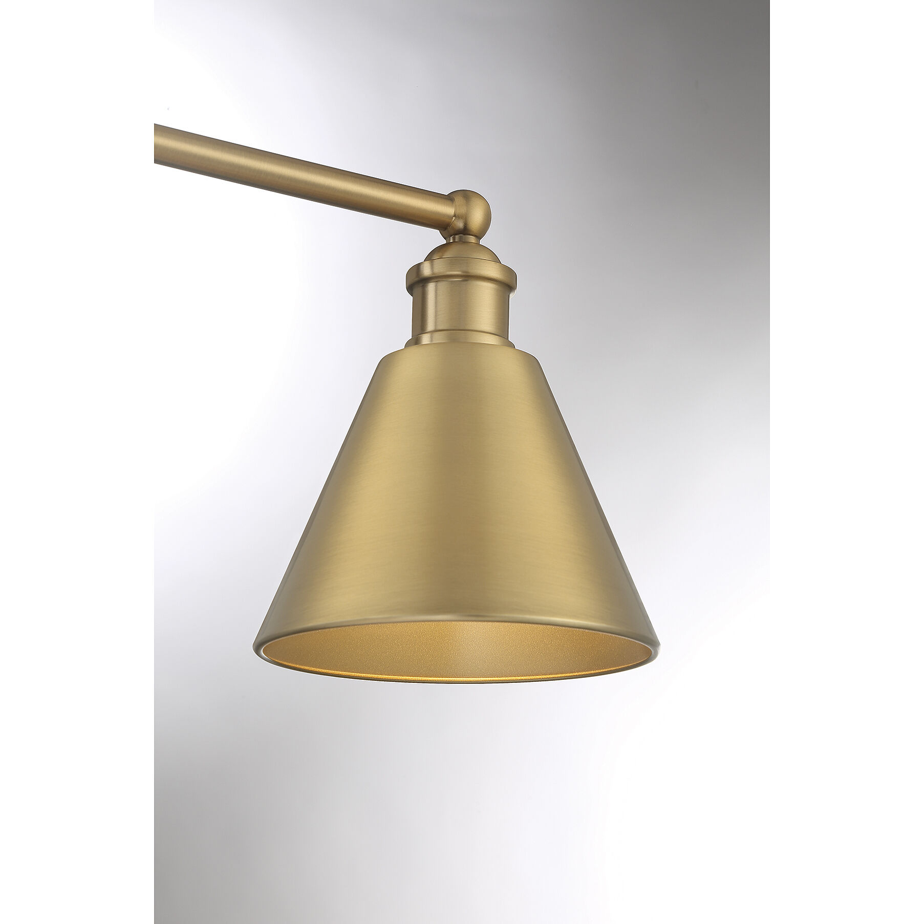 Modern Farmhouse 3 Light 27 inch Natural Brass Bathroom Vanity Light Wall Light