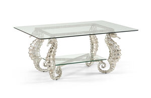 Chelsea House 48 X 35 inch Silver Leaf Coffee Table, Chelsea House