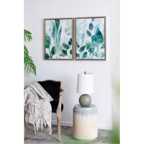 Leaves in Shades of Greens 25.4 X 19.1 inch Printed Acrylic Wall Art