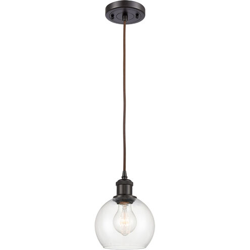 Ballston Athens 1 Light 6 inch Oil Rubbed Bronze Mini Pendant Ceiling Light in Clear Glass