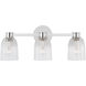AERIN Asalea LED 21 inch Polished Nickel Triple Vanity Light Wall Light