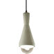 Radiance Collection - Erlen 1 Light 4.75 inch Celadon Green Crackle and Dark Bronze Pendant Ceiling Light in Replaceable Bulb, Black, Form+Finish+Function