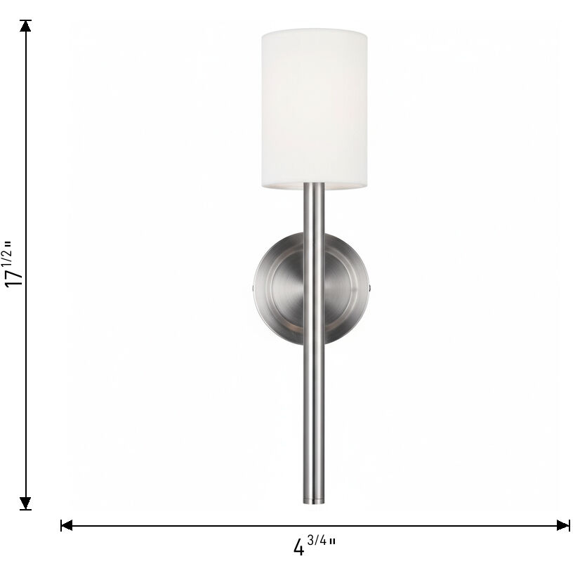 Drew & Jonathan Egmont 1 Light 4.75 inch Satin Brass Tall Sconce Wall Light