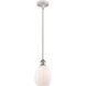 Ballston Eaton LED 6 inch White and Polished Chrome Pendant Ceiling Light, Ballston