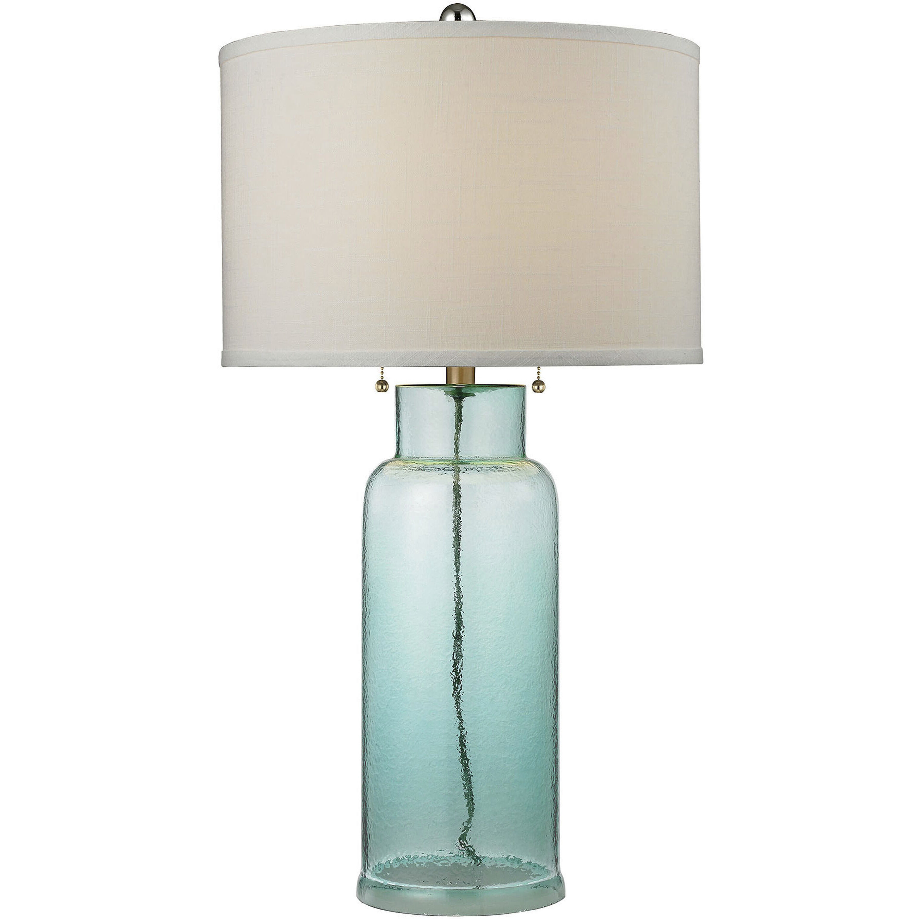 Glass Bottle 30 inch 150 watt Aqua Table Lamp Portable Light