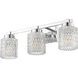 Jacqueline 3 Light 22.75 inch Chrome Bathroom Vanity Wall Light