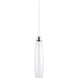 Sean Lavin Coda LED 5.1 inch Satin Nickel Pendant Ceiling Light in Small, Clear Crackle, Integrated LED