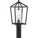 Hopewell 1 Light 18 inch Matte Black Outdoor Post Lantern