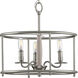 Durrell 3 Light 16 inch Brushed Nickel Semi-Flush Mount Convertible Ceiling Light