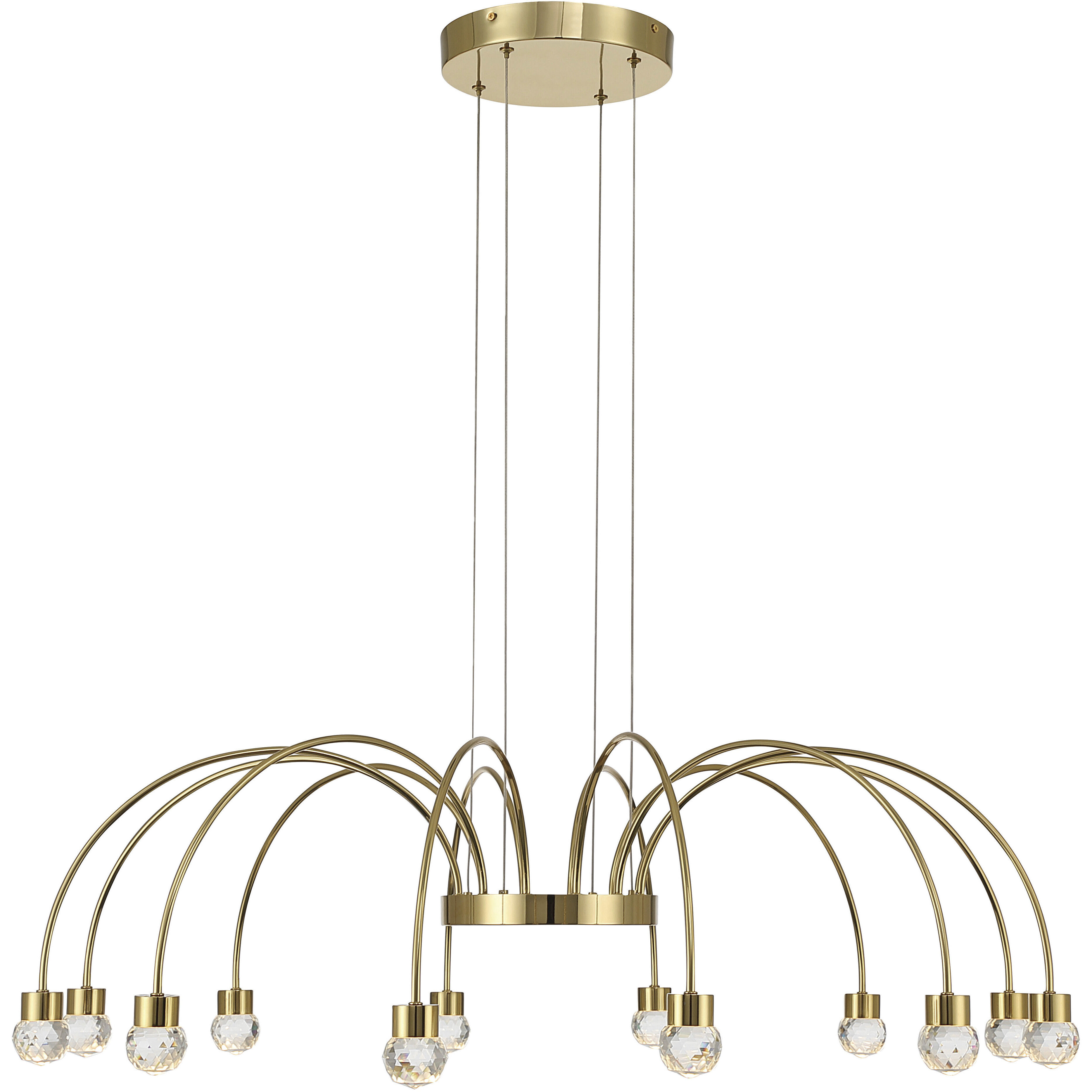 Yep Vario 12 Light 37.5 inch Titanium Gold Chandelier Ceiling Light