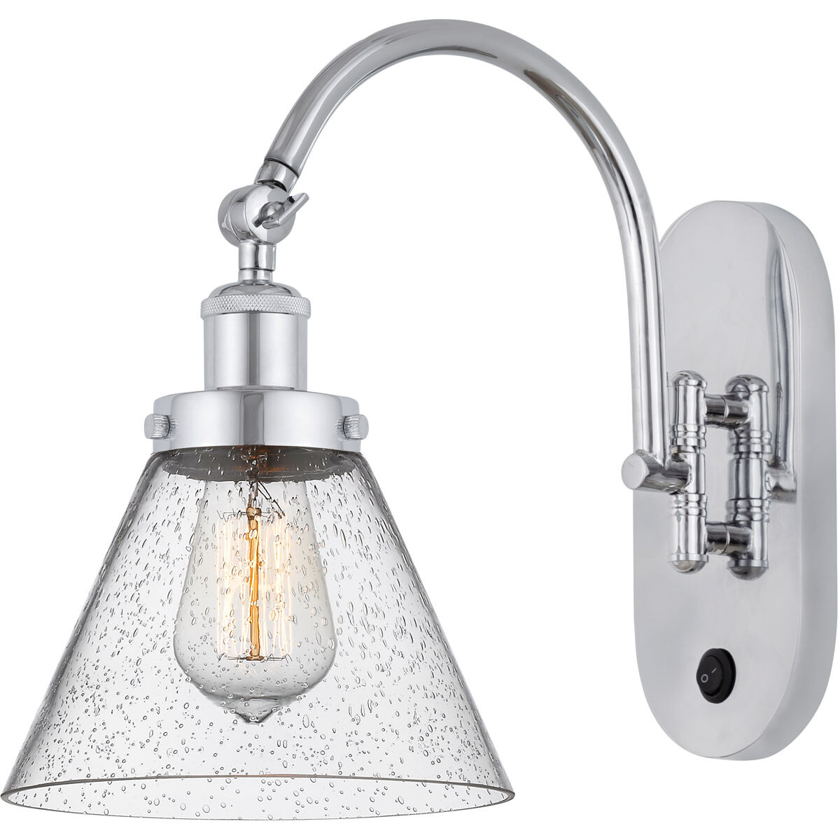 Franklin Restoration Cone 1 Light 8 inch Polished Chrome Sconce Wall Light