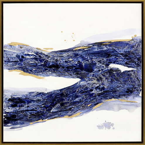 Hamilton Blue and Metallic and White Canvas