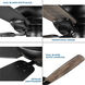 Kennedale 72 inch Matte Black with Rustic Charcoal/Matte Black Blades Ceiling Fan