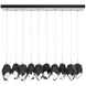 Chrysalis 10 Light 9.8 inch White Pendant Ceiling Light in Black Crystal, Large